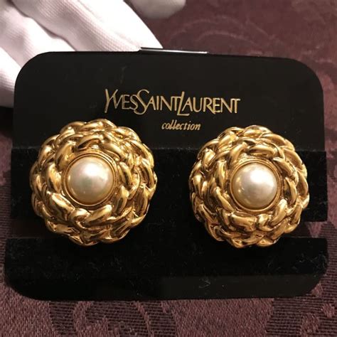 yves saint laurent earrings fake|ysl earrings vintage.